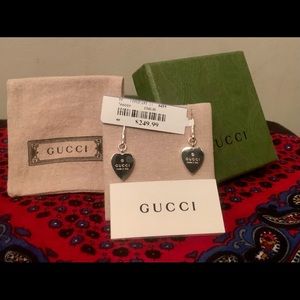 Gucci Heart Logo Earrings- New